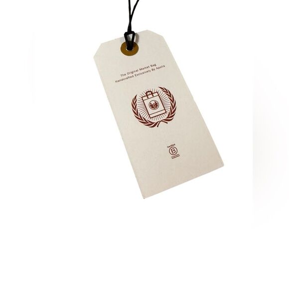 Apolis Global Citizen NetJets Swag Market Tote Bag Jute Leather Handle NWT NEW✈️ - Picture 4 of 7